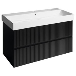 FILENA Vanity Unit 95x51,5x43cm, bande mate noire