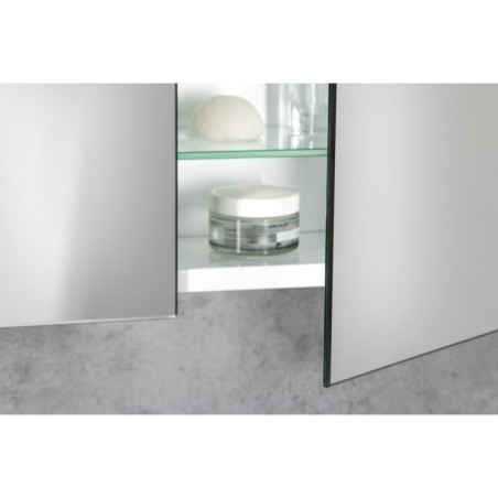 Armoire à miroir NEON, double miroir, 600x665mm, blanc