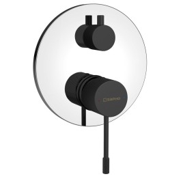 SOLARIS Robinet de douche en béton, 2 voies, chrome/noir mat