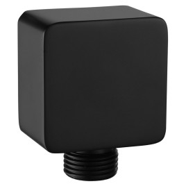 Sortie de douche, 48x48mm, mat noir
