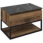 SKARA Vanity Unité 80x50x45cm, noir mat/oak collingwood