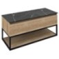 SKARA Vanity Unité 100x50x45cm, noir mat/Oak Alabama