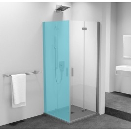 ZOOM Porte de douche bi-fold 700 mm, verre clair, droite
