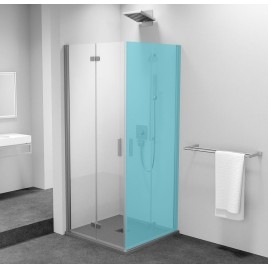 ZOOM Porte de douche bi-fold 800 mm, verre clair, gauche