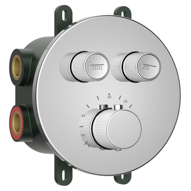 SMART SELECT robinet de douche caché, boîte, 2 prises, chrome