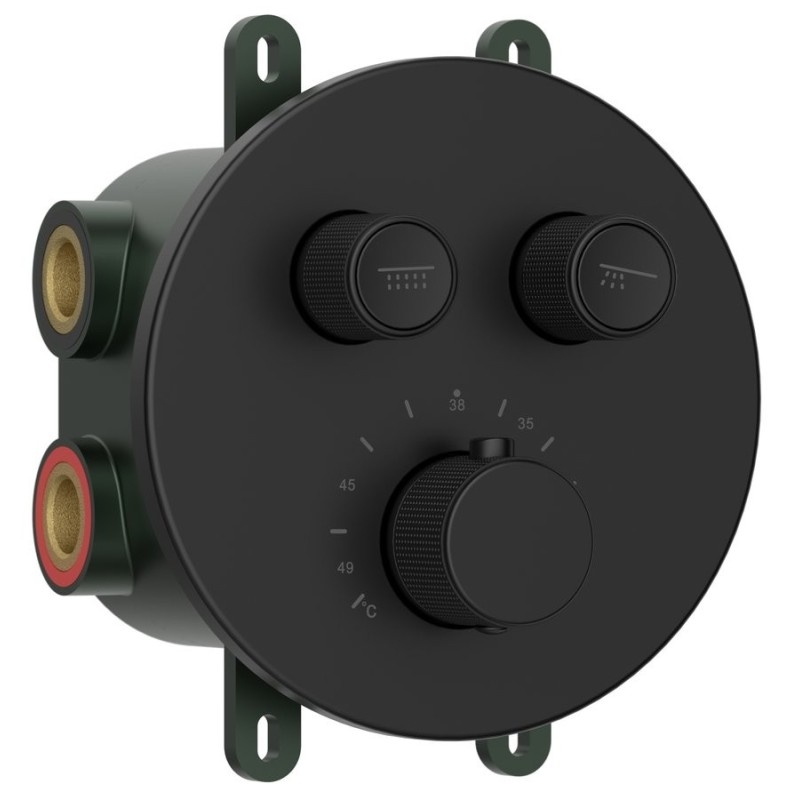 SMART SELECT robinet de douche caché, boîte, 2 prises, noir mat