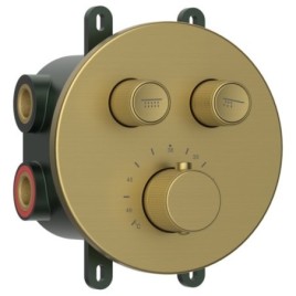 SMARTSELECT robinet de douche caché, boîte, 2 sorties, tapis d'or