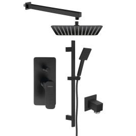 Douche cachée SPY avec mélangeur de levier, 2 prises, noir mat