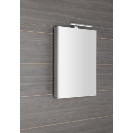 GRETA armoire miroir incl. Lumière LED, 50x70x14cm, blanc mat