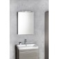 GRETA armoire miroir incl. Lumière LED, 50x70x14cm, blanc mat