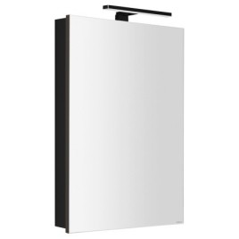GRETA armoire miroir incl. Lumière LED, 50x70x14cm, noir mat