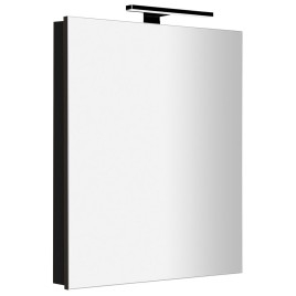 GRETA armoire miroir incl. Lumière LED, 60x70x14cm, noir mat