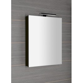 GRETA armoire miroir incl. Lumière LED, 60x70x14cm, noir mat