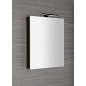 GRETA armoire miroir incl. Lumière LED, 60x70x14cm, noir mat