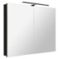 GRETA armoire miroir incl. Lumière LED, 101x70x14cm, noir mat
