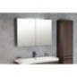 GRETA armoire miroir incl. Lumière LED, 101x70x14cm, noir mat