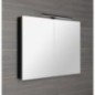 GRETA armoire miroir incl. Lumière LED, 101x70x14cm, noir mat
