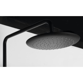 SOLARIS Set de douche Combi avec robinet de mélangeur thermostatique, noir mat/chrome