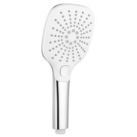 Douche de massage à la main avec bouton, 3 fonctions, 109x109mm, ABS/chrome