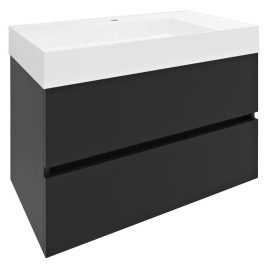 ODETTA Vanity Unité 82x50x43,5cm, mat anthracite