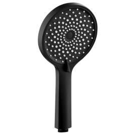 Douchette de massage à main, 4 fonctions, Ø 123 mm, noir mat