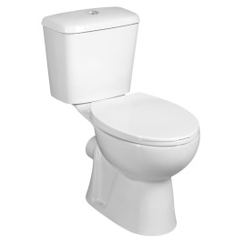 JOSE Toilettes couplées, Double Flush Button 3/6l, blanc