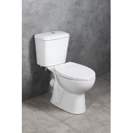 JOSE Toilettes couplées, Double Flush Button 3/6l, blanc