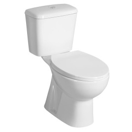 Toilettes monobloc MANUEL, double chasse d'eau à bouton-poussoir 3/6 l, blanc