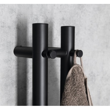 Radiateur de serviette électrique PAPINADO, 109x1200mm, 40W, noir mat