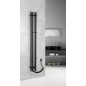 Radiateur de serviette électrique PAPINADO, 109x1200mm, 40W, noir mat