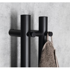 Radiateur de serviette électrique PAPINADO, 109x1200mm, 40W, noir mat