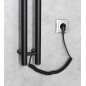 Radiateur de serviette électrique PAPINADO, 109x1200mm, 40W, noir mat