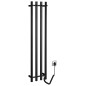 Radiateur de serviette électrique PAPINADO, 263x1200mm, 85 W, noir mat