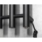 Radiateur de serviette électrique PAPINADO, 263x1200mm, 85 W, noir mat