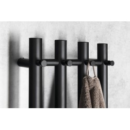 Radiateur de serviette électrique PAPINADO, 263x1200mm, 85 W, noir mat