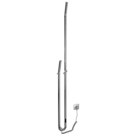 Radiateur de serviette électrique DUOPASSO avec minuteur, 122x1700mm, 45 W, chrome