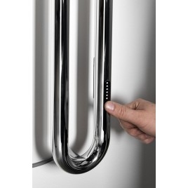 Radiateur de serviette électrique DUOPASSO avec minuteur, 122x1700mm, 45 W, chrome