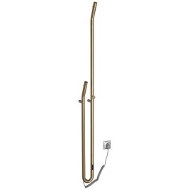Radiateur de serviette électrique DUOPASSO avec minuteur, 122x1700mm, 45 W, tapis d'or
