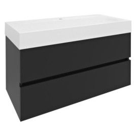 ODETTA Vanity Unité 95x50x43,5cm, mat anthracite