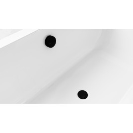 Pop Up Pop Bath Filler Waste (L) 600mm, Plug 72mm, noir mat
