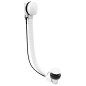 Pop Up Bath Waste (L) 800mm, Plug 72mm, blanc