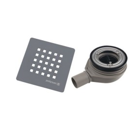 TRENECA Shower Tray Waste Trap 90/40, gris mat