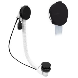 MarBLE Pop Up Bath Filler Waste (L) 800mm, noir mat