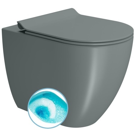 PURA WC pan, Swirlflush, 36x55cm, S-trap/P-trap, agave dual-matt