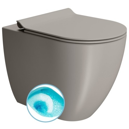 PURA WC pan, Swirlflush, 36x55cm, S-trap/P-trap, tortora dual-matt