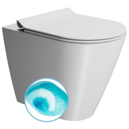 KUBE X WC pan, Swirlflush, 36x55cm, S-trap/P-trap, blanc dual-matt