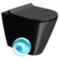 KUBE X WC pan, Swirlflush, 36x55cm, S-trap/P-trap, noir dual-matt