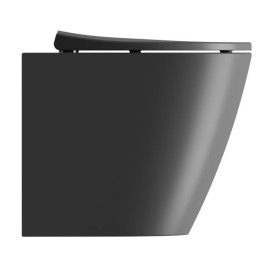 MoDO WC pan, Swirlflush, 37x52cm, S-trap/P-trap, noir dual-matt