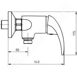 Novaservis Metalia 55 - Robinetterie de douche, chrome 55061/1,0