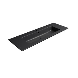 PURA lavabo en céramique Slim 122x46cm, noir mat